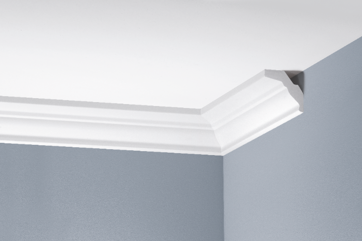 Smooth cornice strip LGG-25 Cezar White 2.40 m