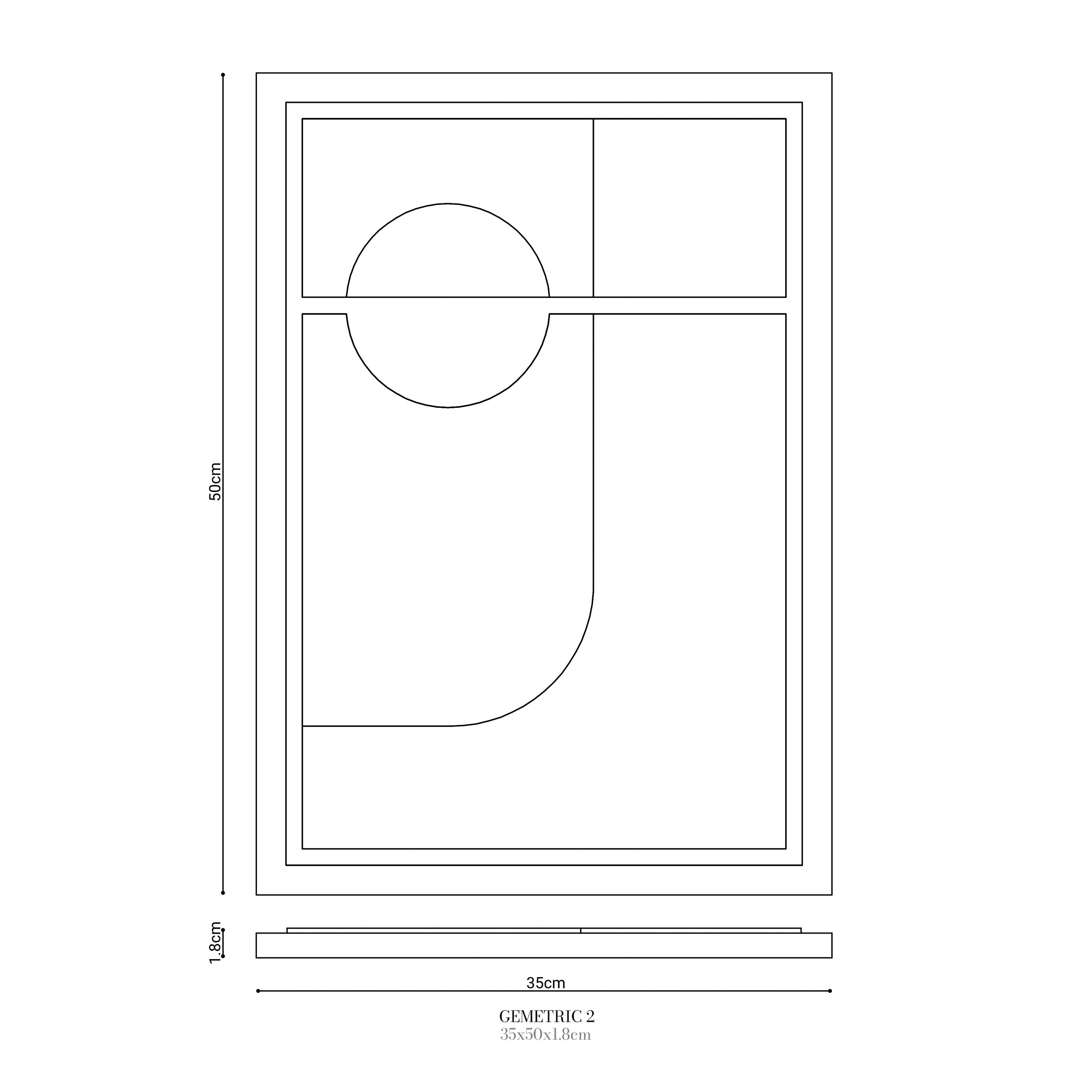 Wall Decor 500x700x18mm GEOMETRIC 2 MURSO Bianco
