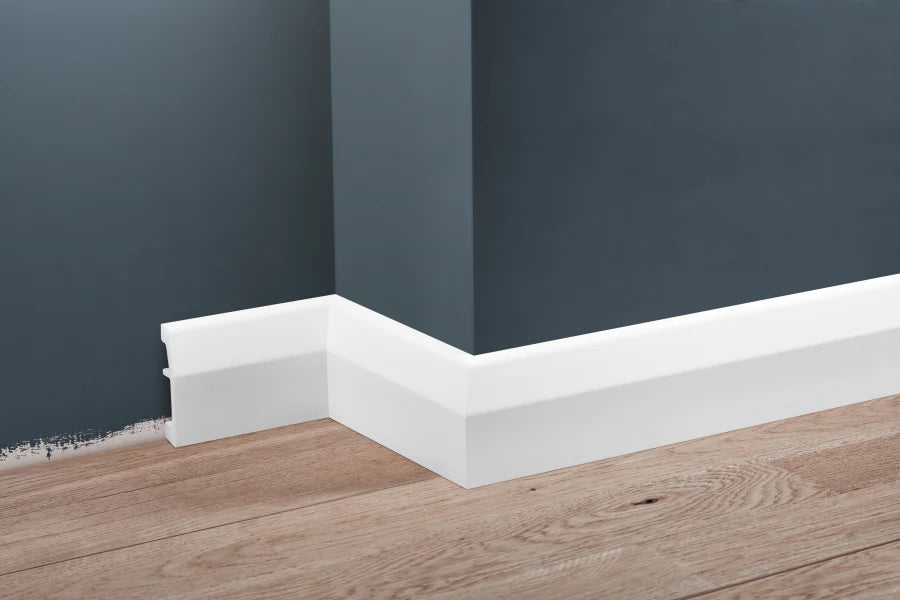 LPC-06 skirting board 69x14mm Cezar White RAL9003 Gloss 2.44m