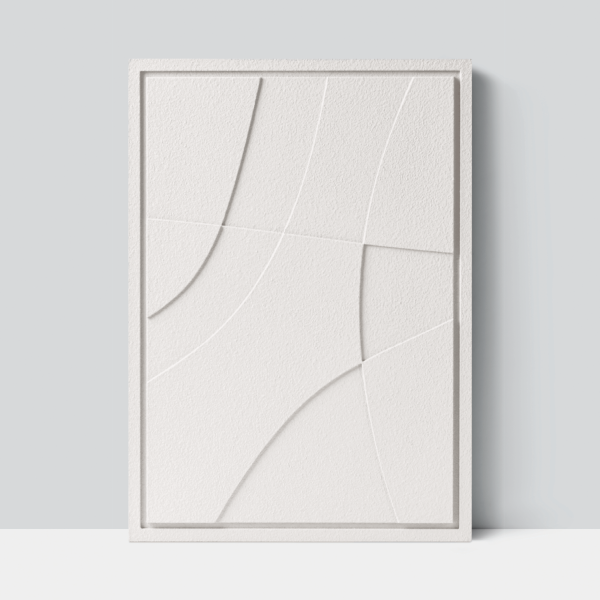 Wall Decor 350x500x18mm ABSTRACT 2 MURSO Bianco