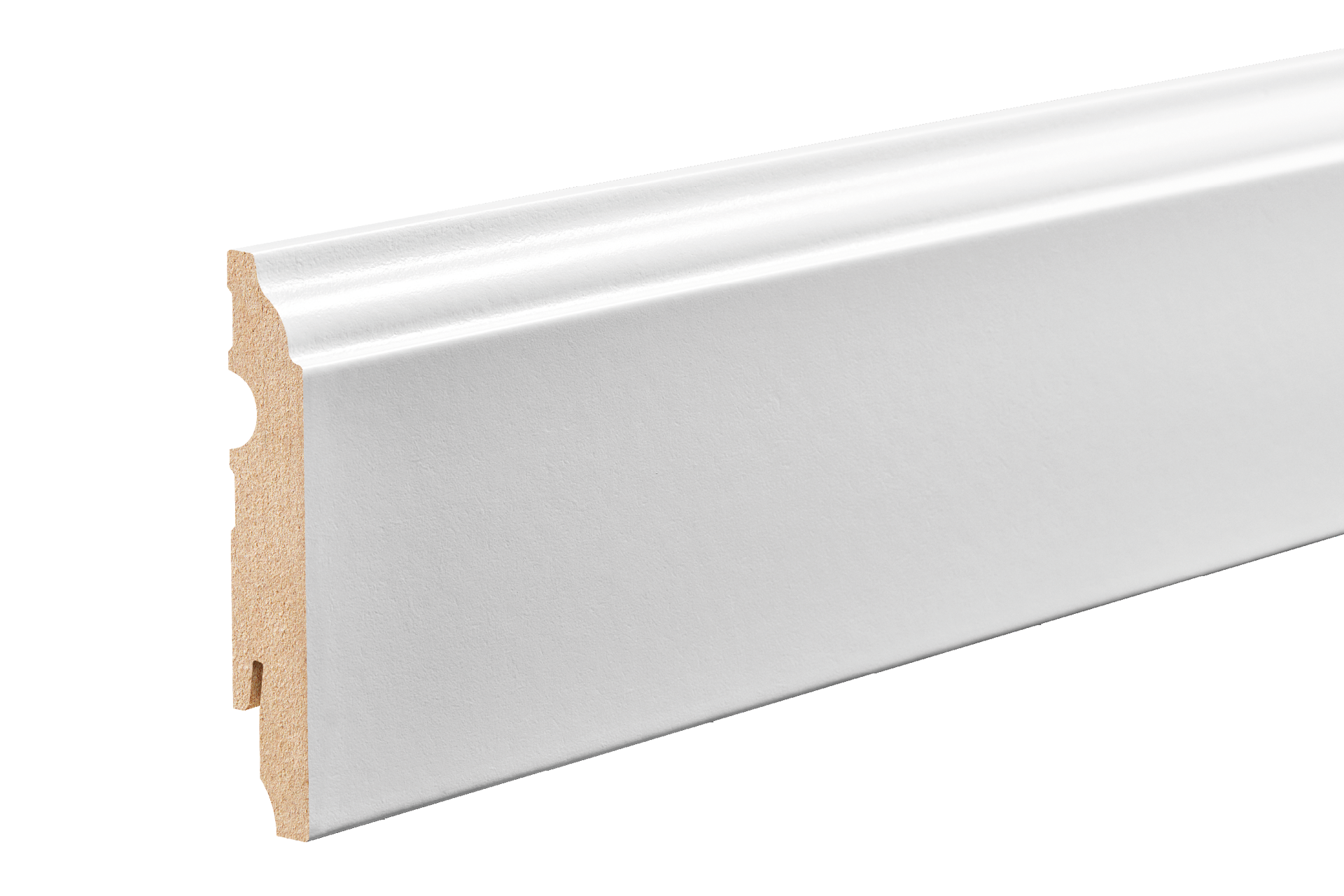 Listwa przypodłogowa dekoracyjna MDF 90x16mm Cezar Biały RAL9003 lakier pólmat 2,20m