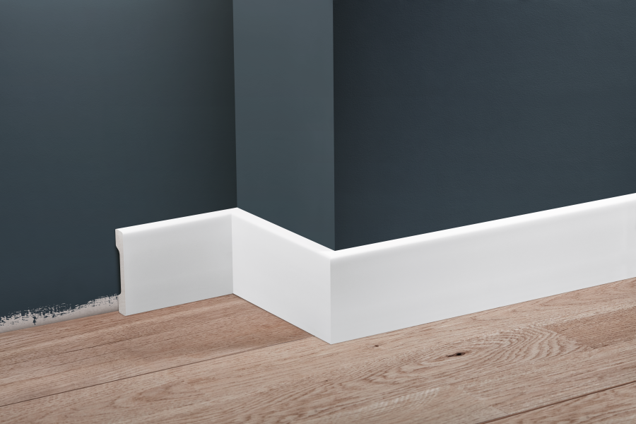 Listwa przypodłogowa LPC-37 70x12mm Cezar Biały RAL9003 Połysk 2,44m