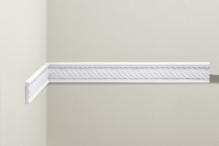 Listwa naścienna zdobiona LNG-06 Cezar Biały 2,40m