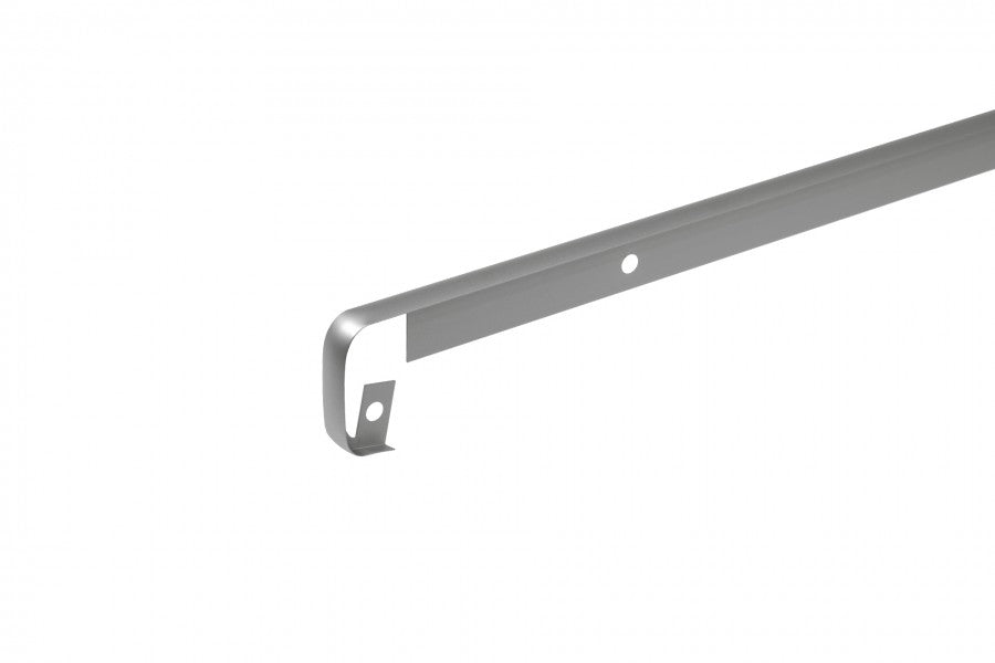 Listwa do blatu aluminiowa szczelinowa 38mm Cezar Srebrny Mat 0,60m