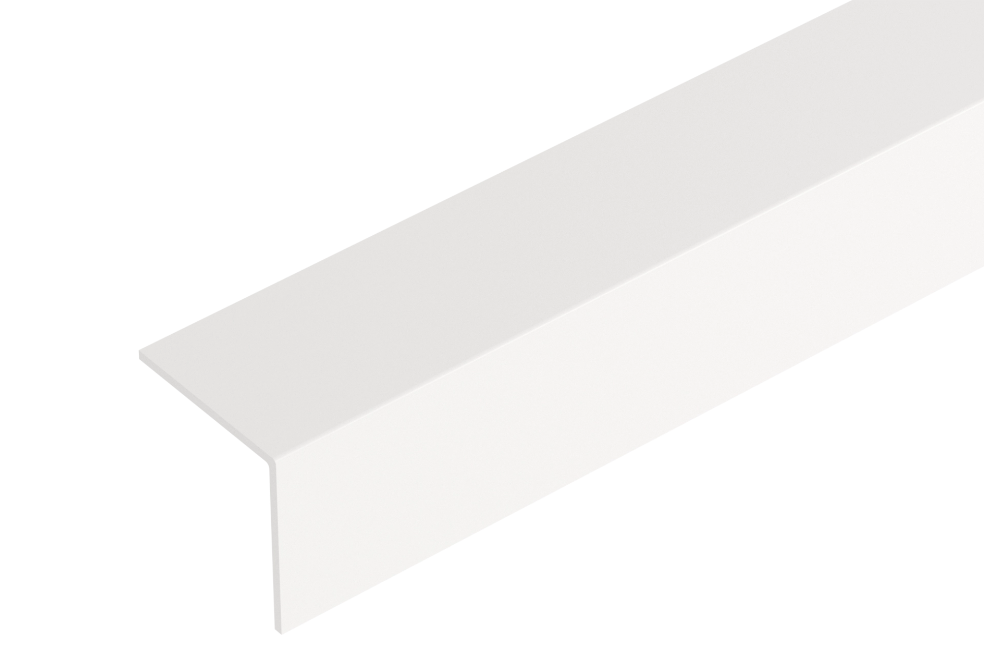 ПВХ уголок 50x50x1,1 мм, белый Cezar RAL9003, матовый, 2,75 м