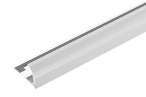 Profil do glazury aluminiowy krawędziowy owalny 8mm Cezar Naturalny surowy 2,50m