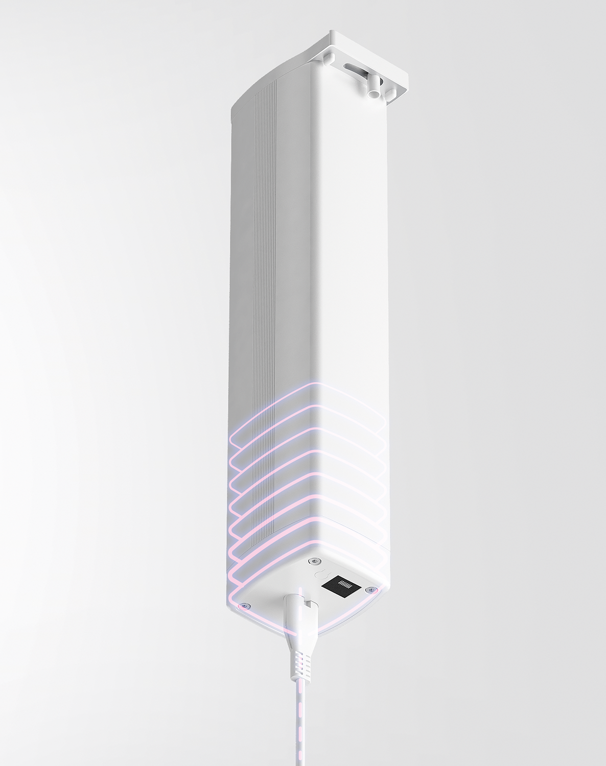Teleskopowy Karnisz Elektryczny zasilanie 230V Wi-Fi z pilotem CEZAR Biały 2,50/4,50m