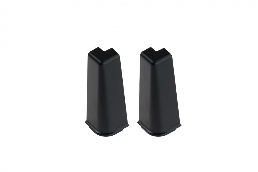 External corner for Hi Line skirting board 23.4x75mm 1 set = 2 pcs Cezar Black RAL9005 Matt