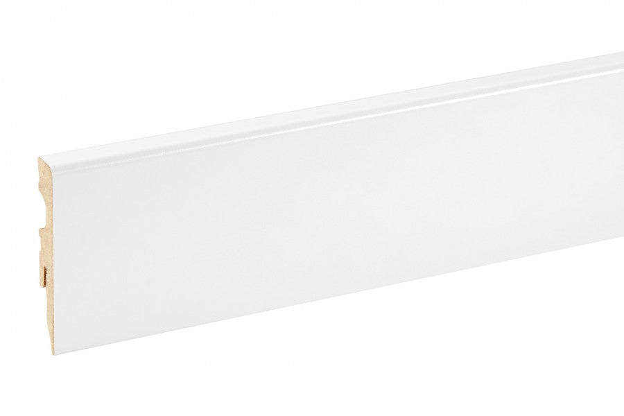 Listwa przypodłogowa kwadratowa MDF 60x11mm Cezar Biały RAL9003 okleina półmat 2,20m