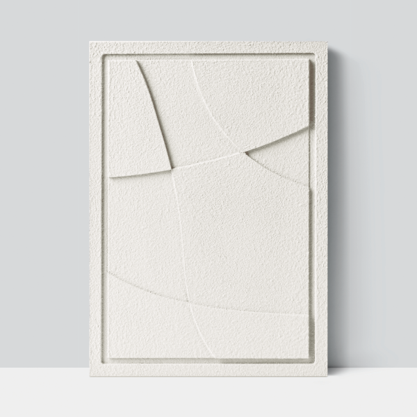 Wall Decor 350x500x18mm ABSTRACT 4 MURSO Bianco