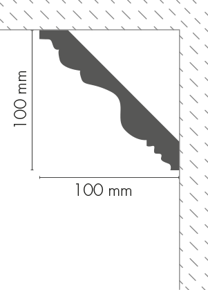 Smooth cornice strip LGG-04 Cezar White 2.40 m