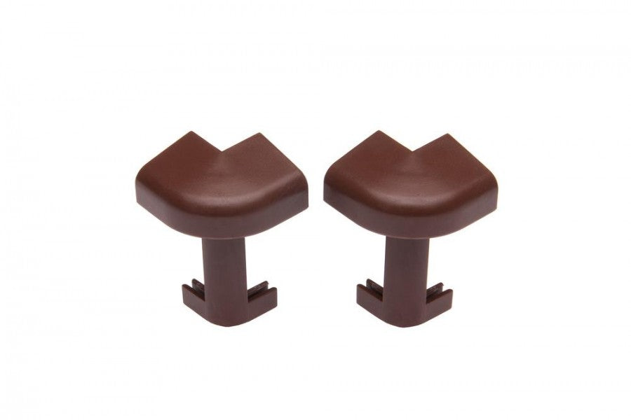 Narożnik zewnętrzny do listwy dywanowej ożebrowanej Cezar Brązowy RAL8024 Mat