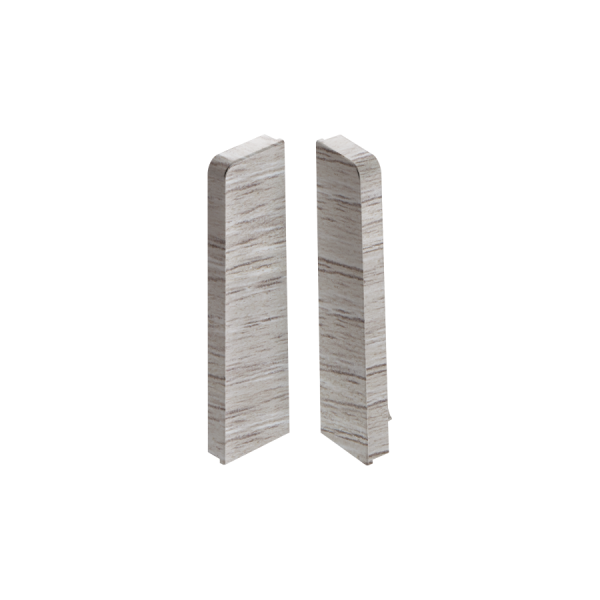 End caps for MASTERLINE skirting board 15x60mm 1 set = 2 pcs (L+R) Cezar Atlantyk Mat