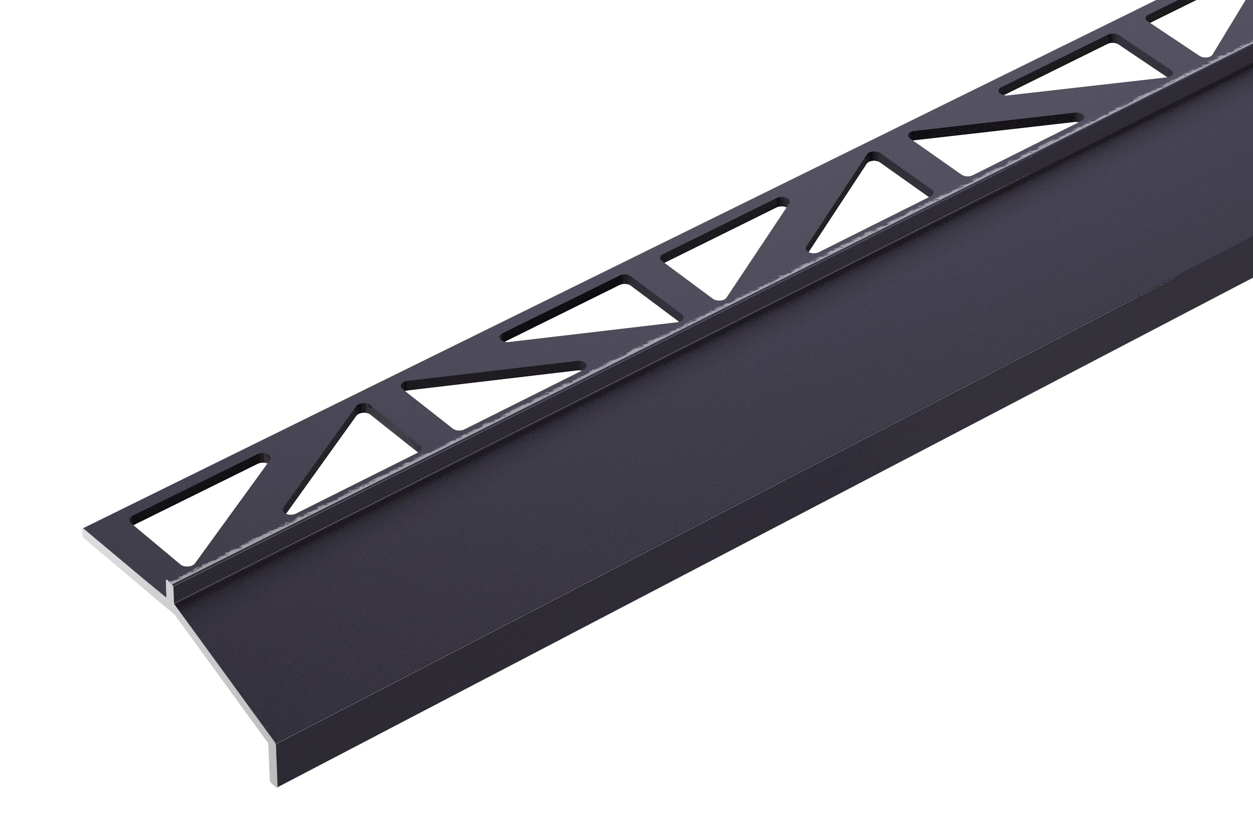 Profil do glazury aluminiowy okapowy Cezar Grafitowy RAL7024 Połysk 2m