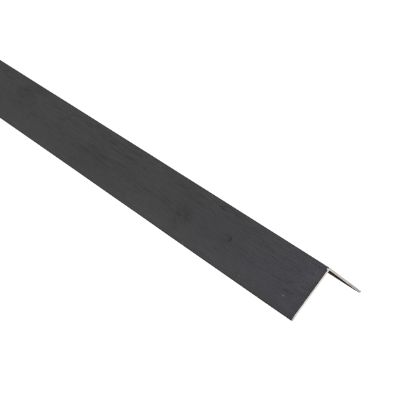 AL angle section 25x25x1mm L= 2.50m Black Brushed