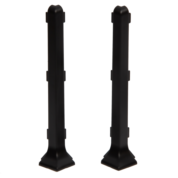 External corner for skirting board 100mm 1 set = 2 pcs Cezar Black RAL9005 Matt
