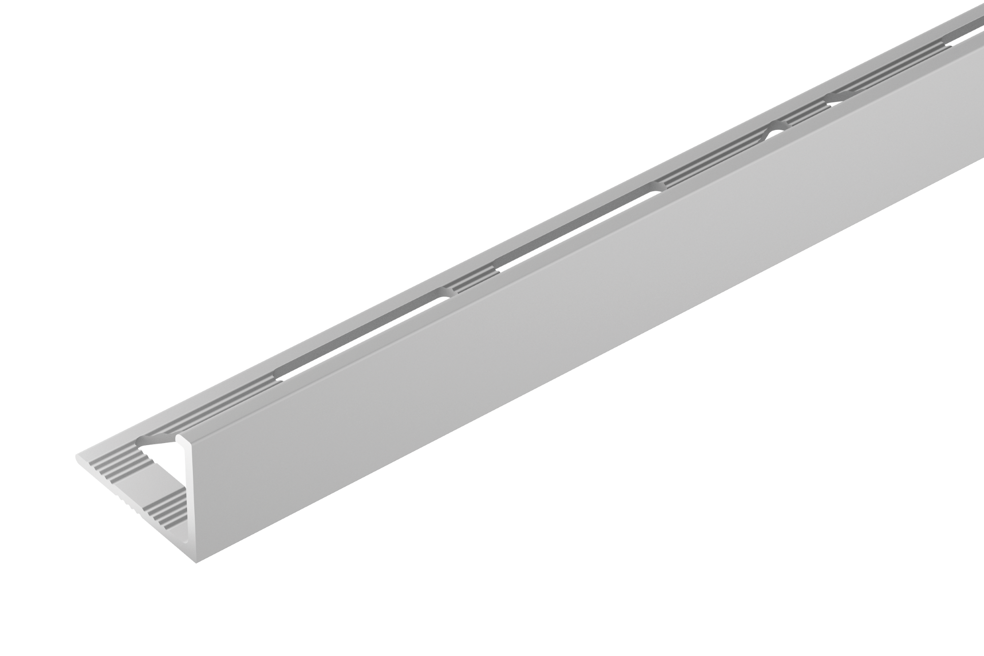 Aluminum corner tile profile 10mm Cezar Silver Matt 2.50m