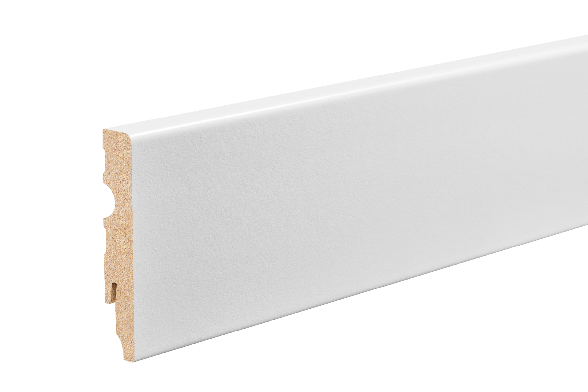 Listwa przypodłogowa kwadratowa MDF 80x14,5mm Cezar Biały RAL9003 lakier półmat 2,20m