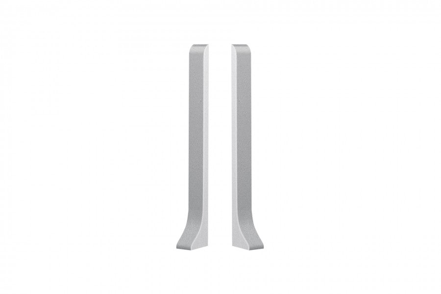 Zaślepki do listwy przypodłogowej 100mm 1kpl=2szt(L+P) Cezar Srebrny Mat