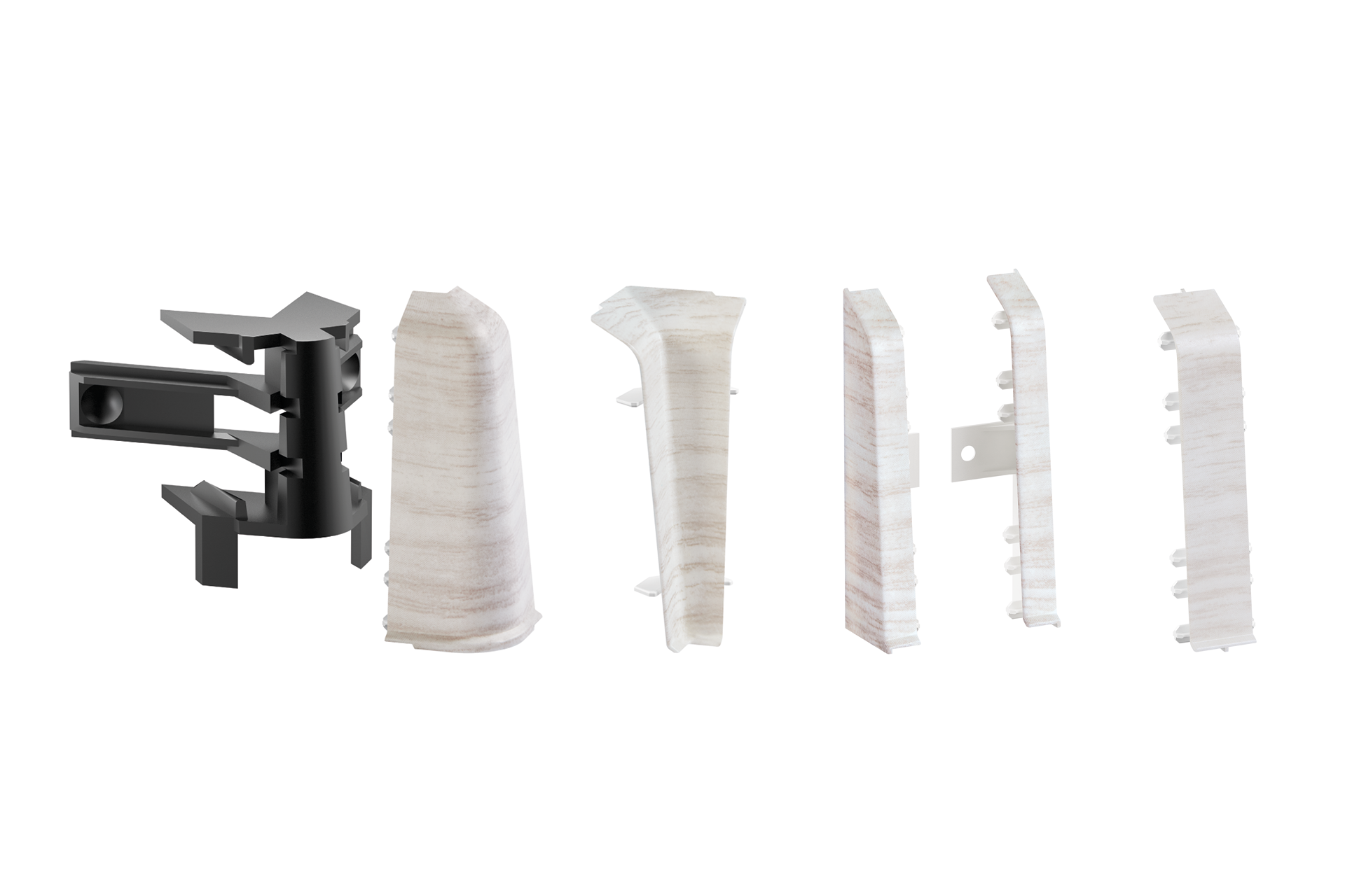 Zaślepki do listwy przypodłogowej Softline Cezar1kpl=2szt(L+P) Dąb Aspen mat