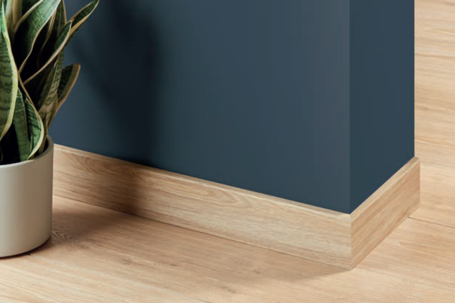 LPC-51 skirting board 80x14mm Cezar Black RAL9005 Matt 2.20m