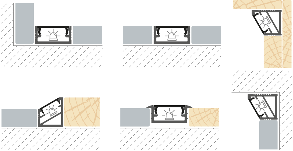 Mrożona osłonka płaska do taśmy LED 12,3x3,5mm Cezar Mat 2m
