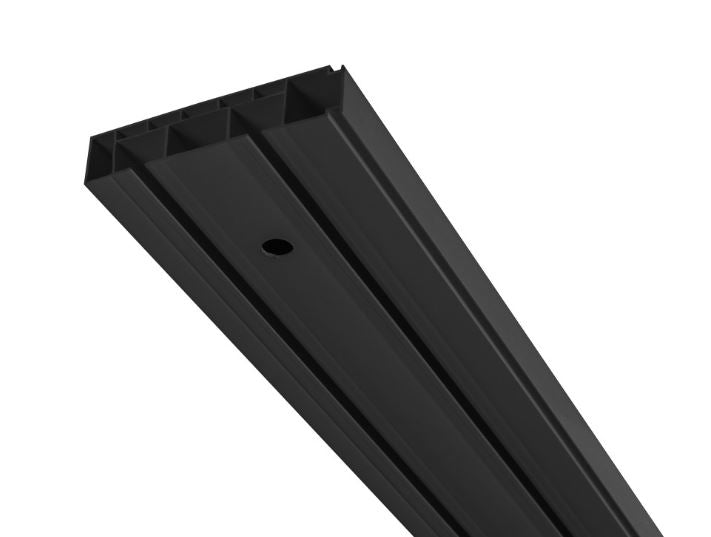 Szyna sufitowa PVC podwójna + akcesoria PROLINE2 Cezar Czarny RAL9005 3m
