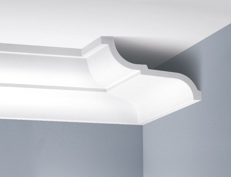 Smooth cornice strip LGG-31 Cezar White 2.44 m
