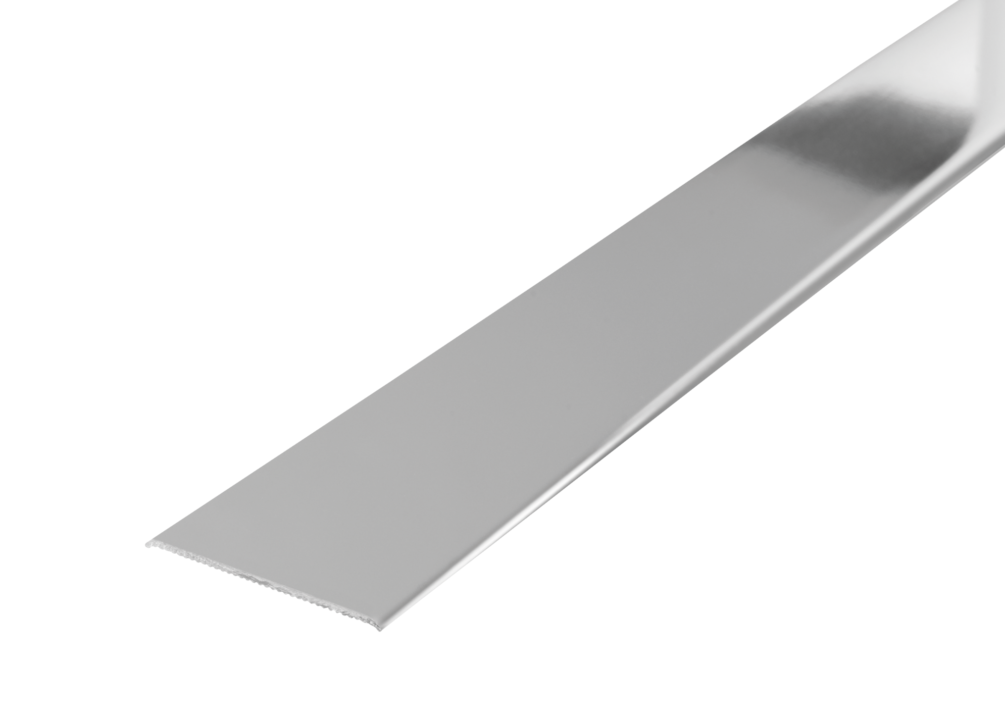 Profil progowy płaski aluminiowy 30mm klejony Cezar Srebrny Mat 0,93m