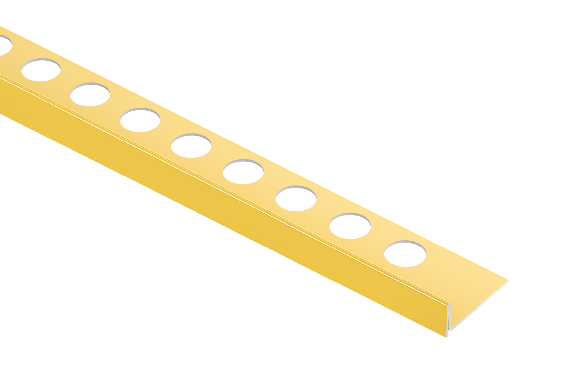 Profil do glazury brodzikowy THERMA LINE spad. boczny prawy 30x1mm Cezar Złoty połysk 1,2m