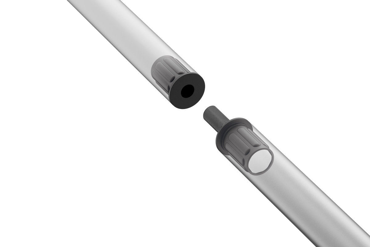 Łącznik prosty do rury okrągłej 16x1mm Cezar Czarny RAL9005 mat