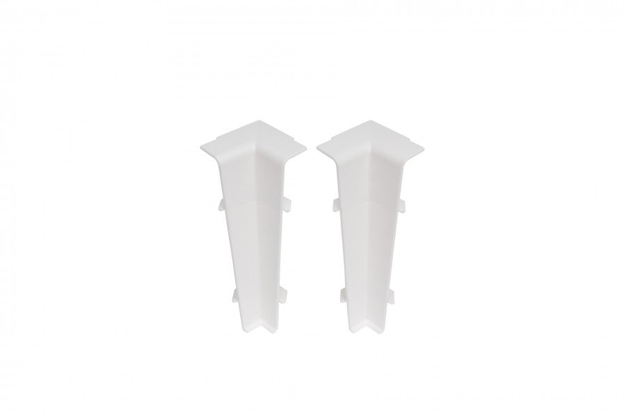 Narożnik wewnętrzny do listwy przypodłogowej Hi Line 23,4x75mm 1kpl=2szt Cezar Biały RAL9003 Mat