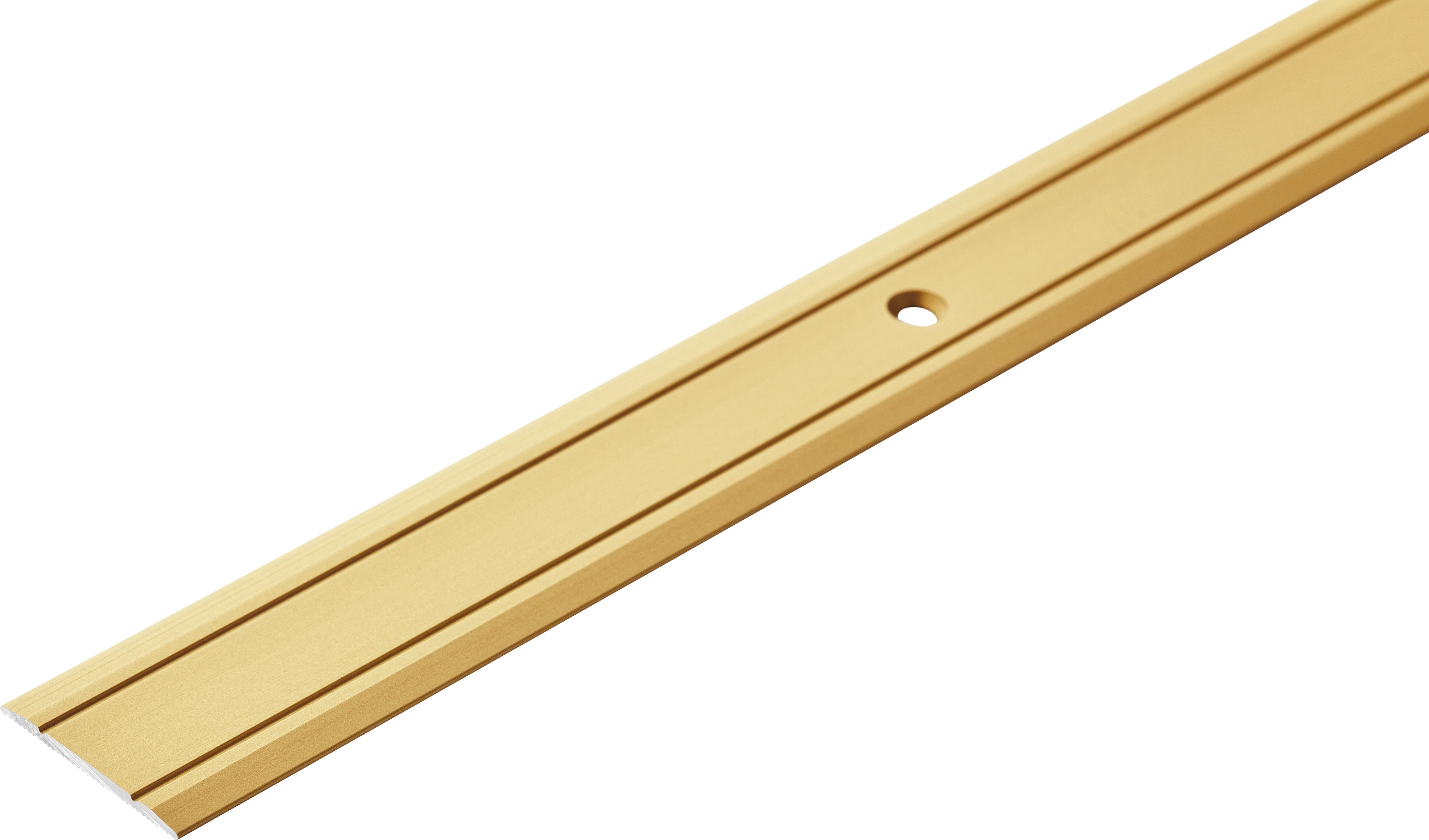 Profil progowy płaski aluminiowy 30mm Cezar Złoty Mat 1m