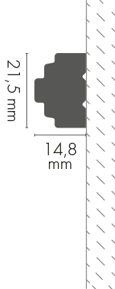 Listwa naścienna gładka 21,5x14,8mm Cezar Biały mat 2,44m