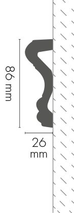 Listwa naścienna zdobiona LNZ-03 Flex Cezar Biały 2,40m