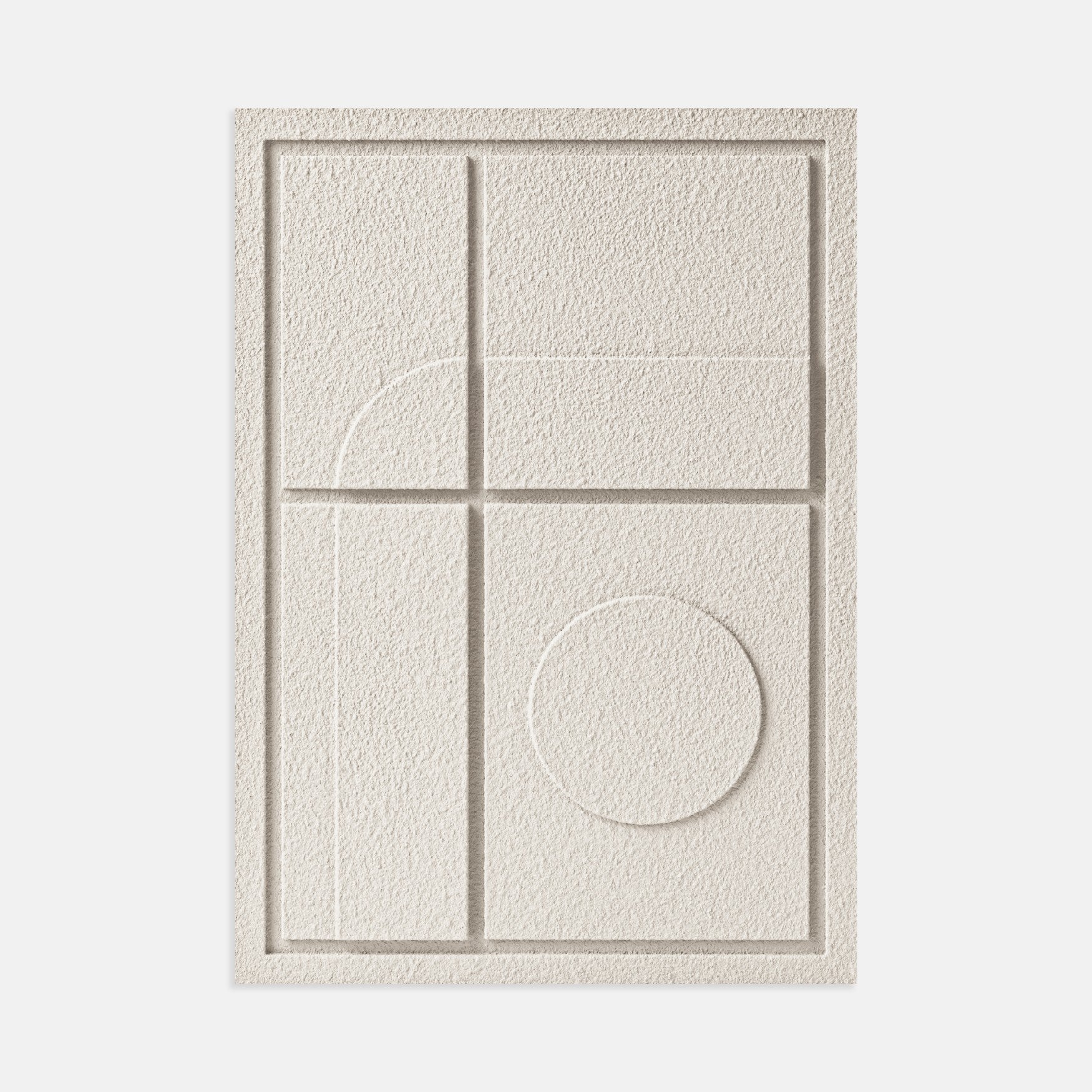 Wall Decor 500x700x18mm GEOMETRIC 3 MURSO Natural Cream