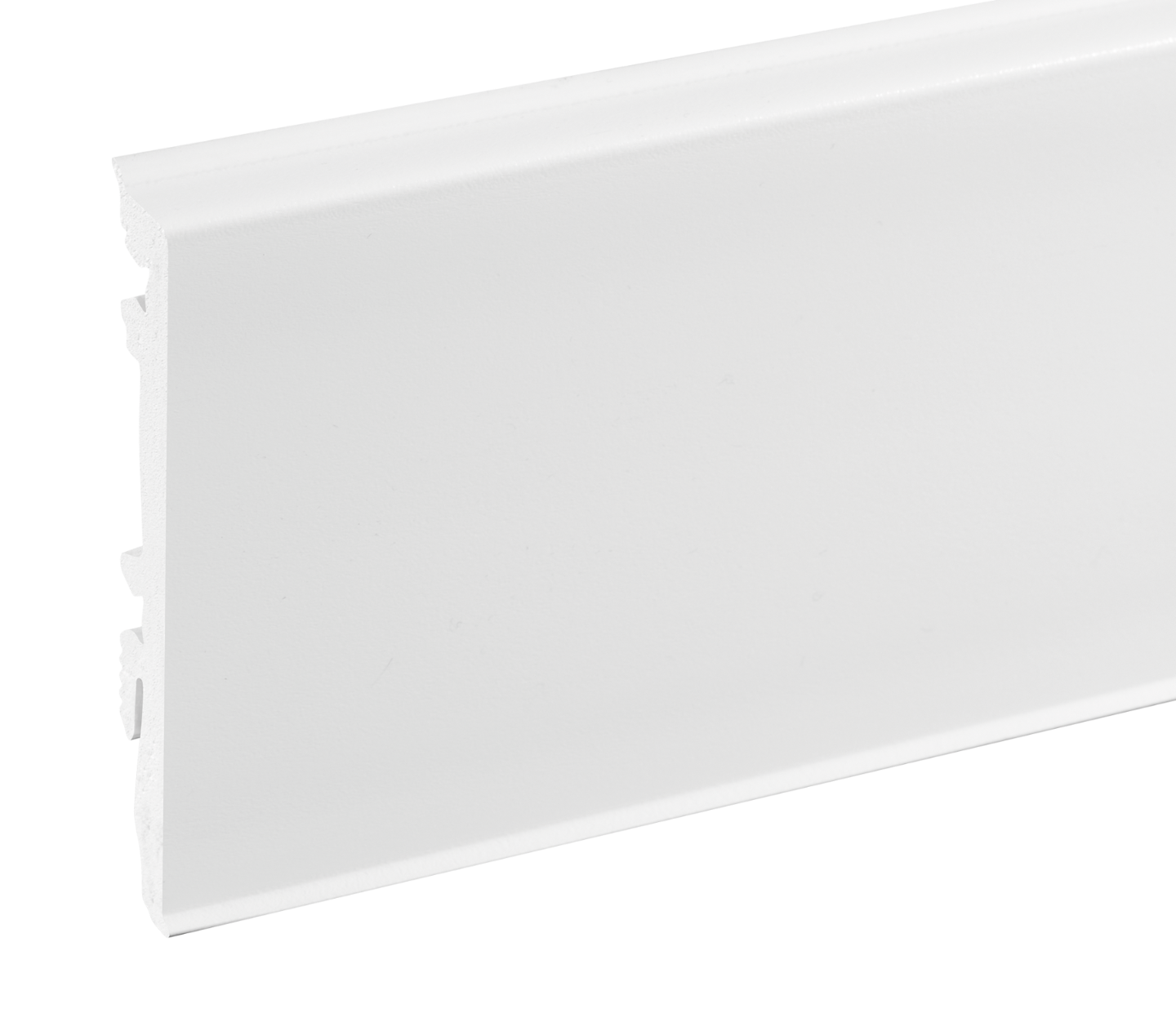 PVC skirting board MASTERLINE 13x80mm Cezar White RAL9003 Matt 2.20m