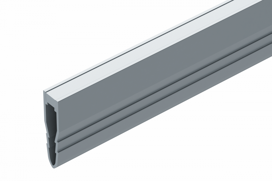 PVC tile profile, expansion joint, arrow, 8.5x35mm, L=2.50m, Medium Gray, RAL7046, matt