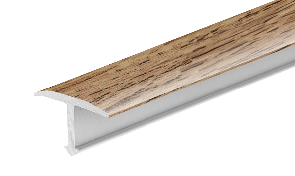 Гладкий алюминиевый соединительный профиль 14 мм Cezar Natural Oak Matte 2,50 м