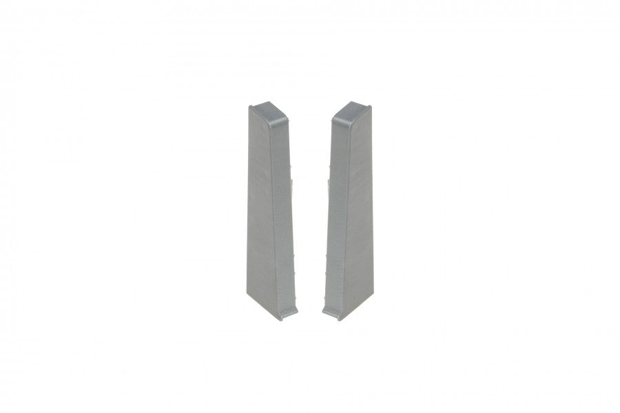 Zaślepki do listwy przypodłogowej Hi Line 23,4x75mm 1kpl=2szt(L+P) Cezar Aluminium szczotkowane Mat