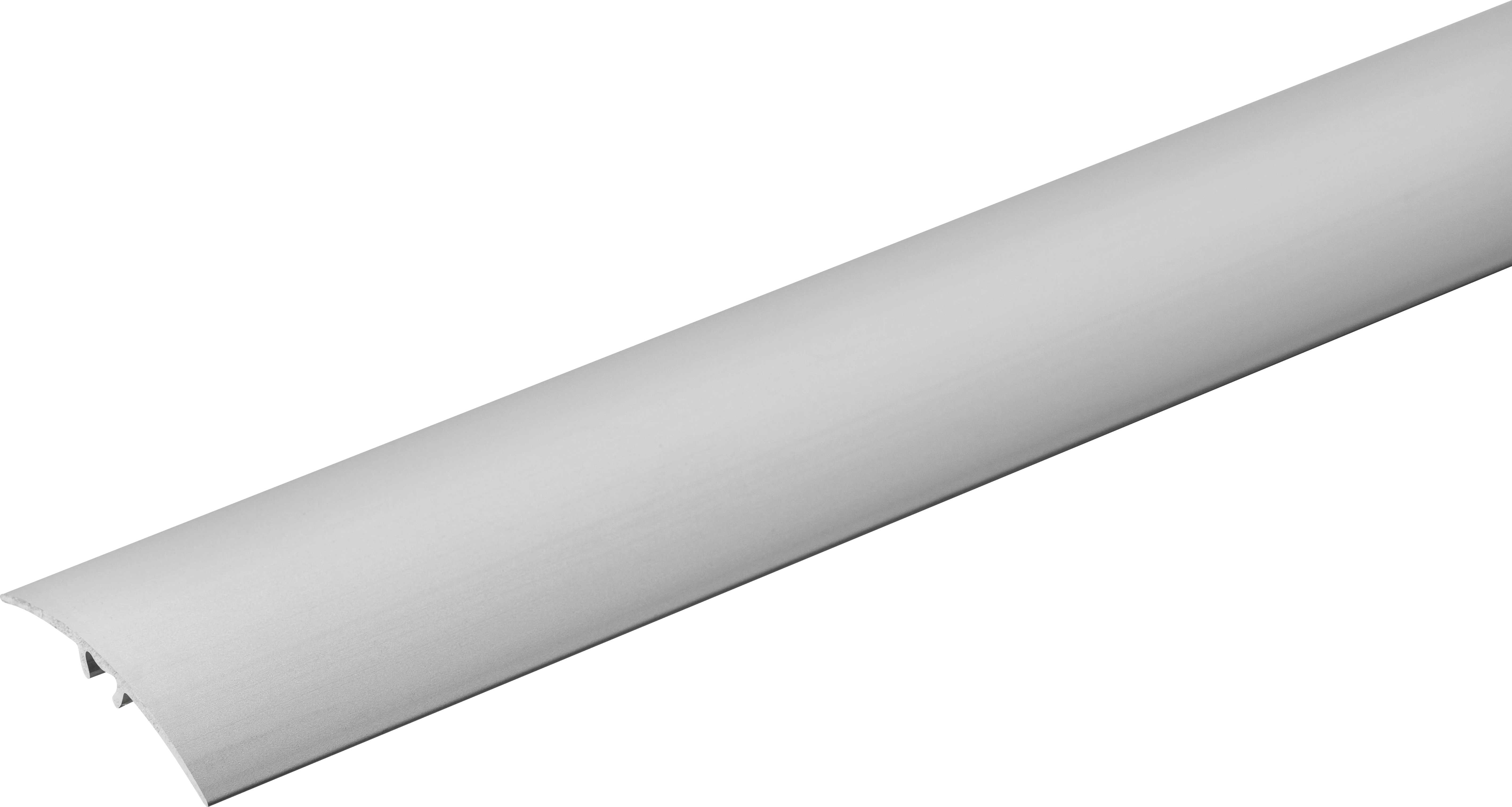 Profil progowy płaski aluminiowy 30mm klejony Cezar Srebrny Mat 0,93m