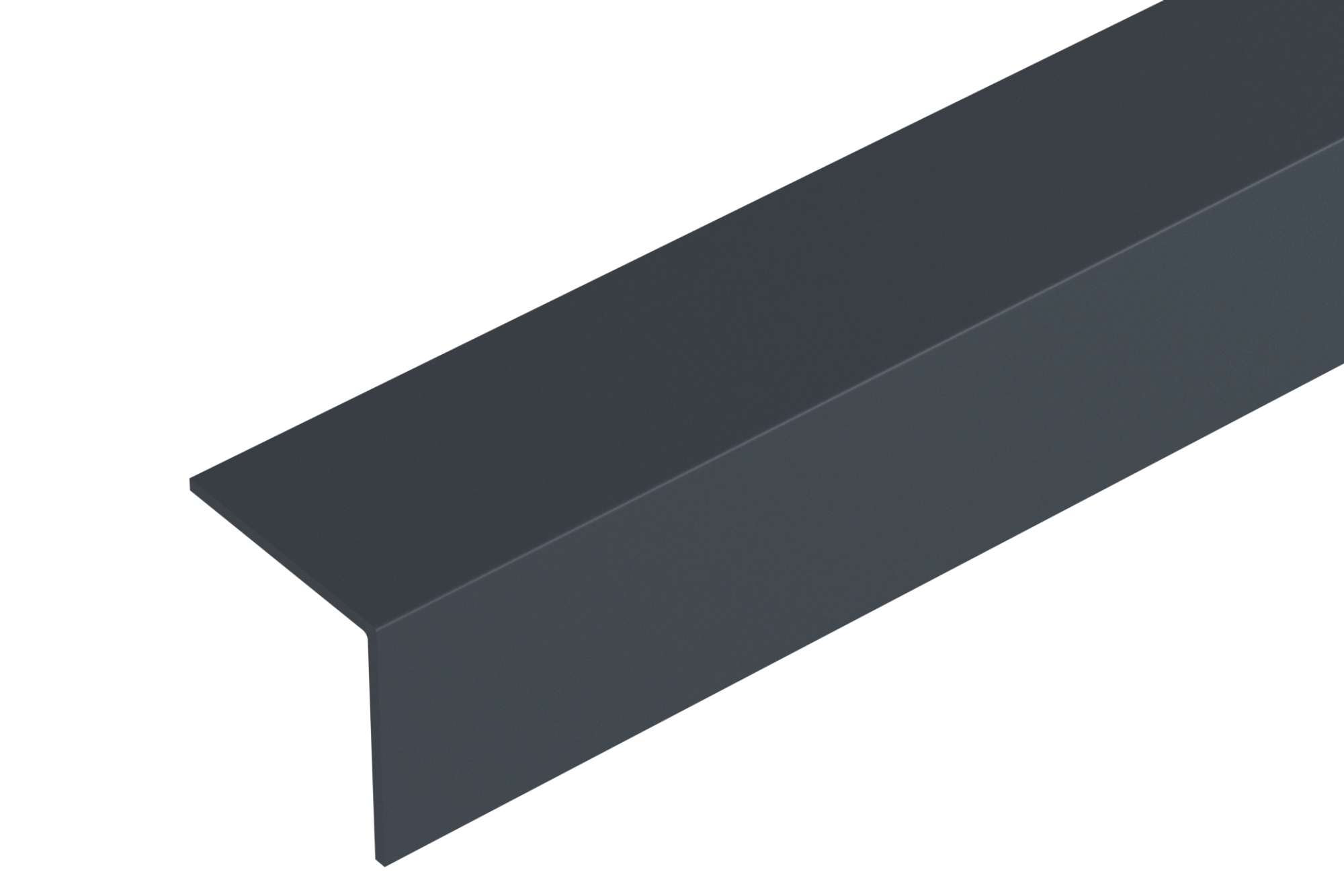 ПВХ уголок 40x40x1,1 мм, цвет антрацит, RAL7016, матовый, 2,75 м