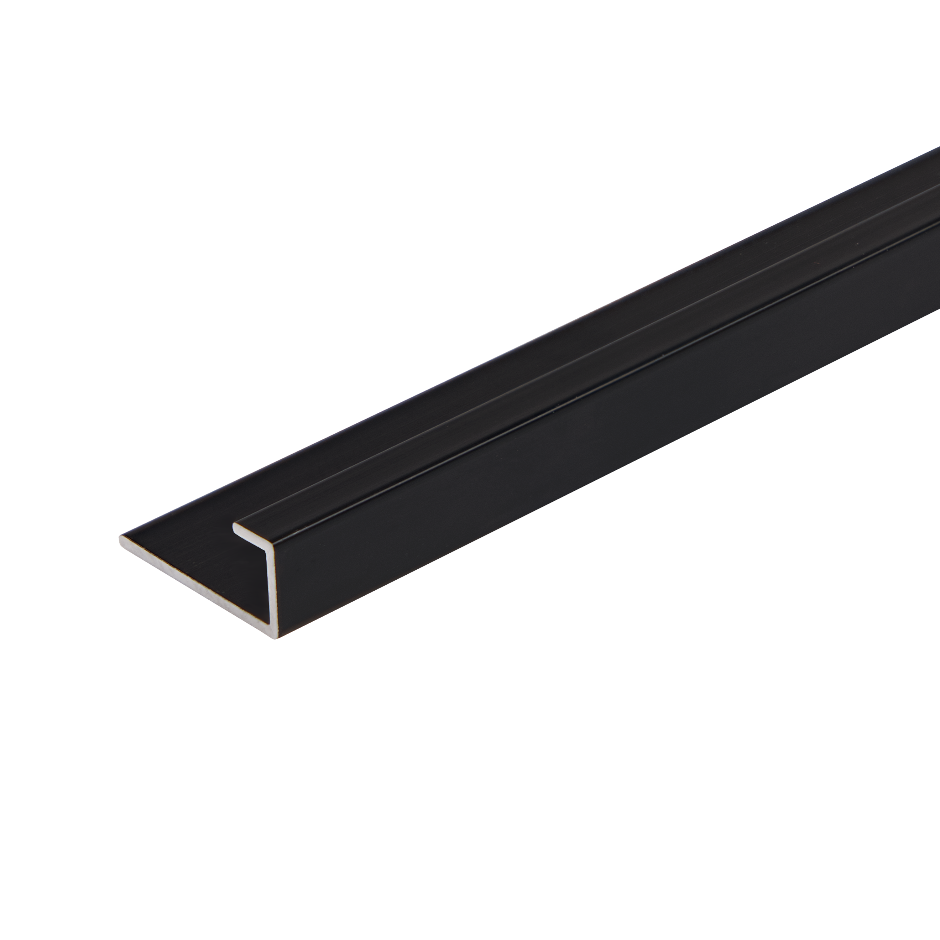 Listwa aluminiowa startowa do paneli SPC Cezar Czarny RAL9005 mat 2,80m