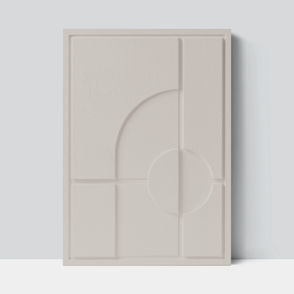 Wall Decor 350x500x18mm GEOMETRIC 1 MURSO Natural Cream