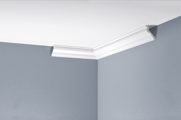 Smooth cornice strip LGG-27 Cezar White 2.40 m