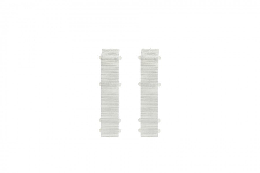 Łącznik do listwy przypodłogowej Hi Line 23,4x75mm 1kpl=2szt Cezar Aluminium szczotkowane białe Mat