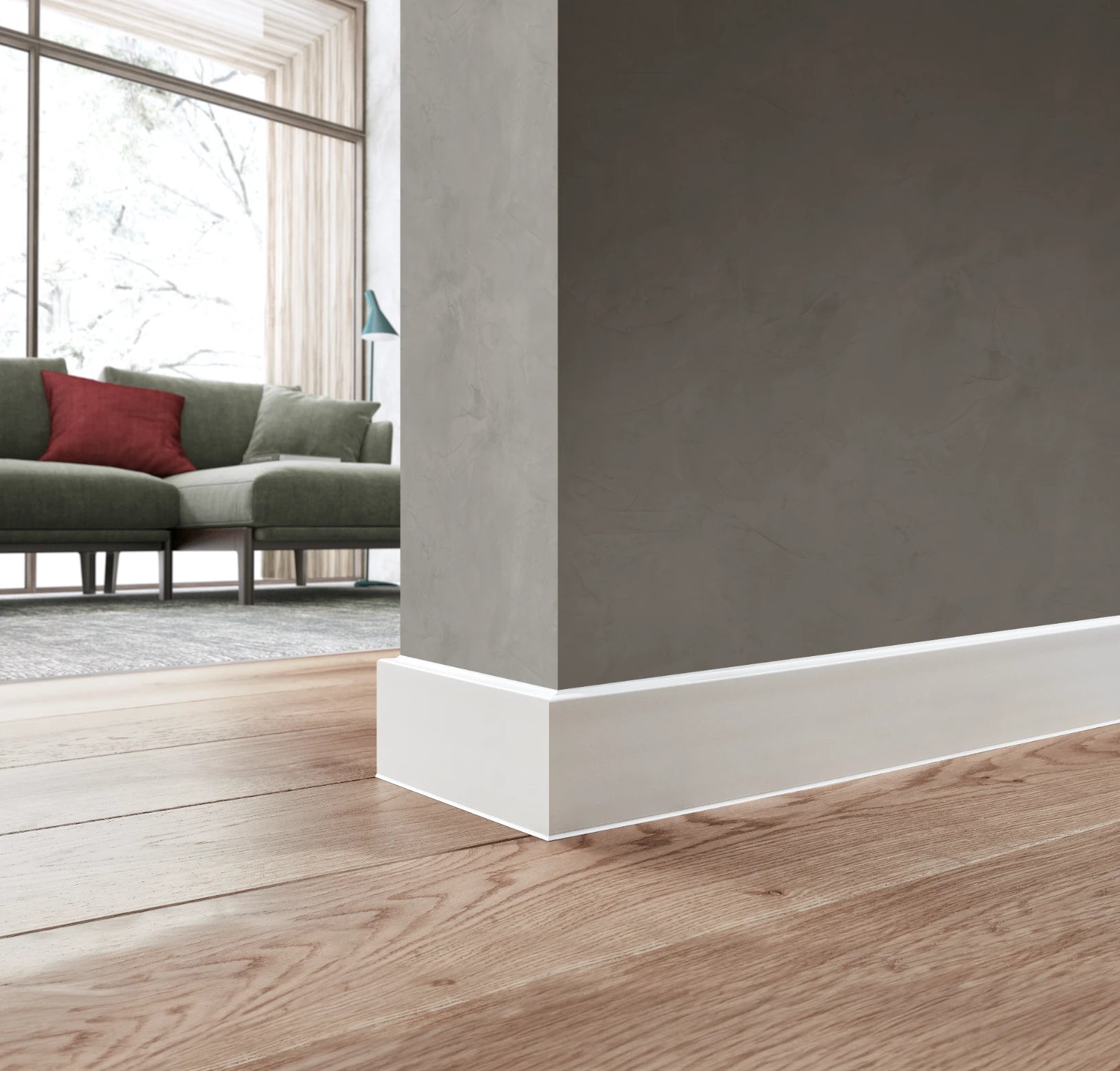 External corner for MASTERLINE skirting board 13x80mm 1 set = 2 pcs Cezar Vincenza Mat