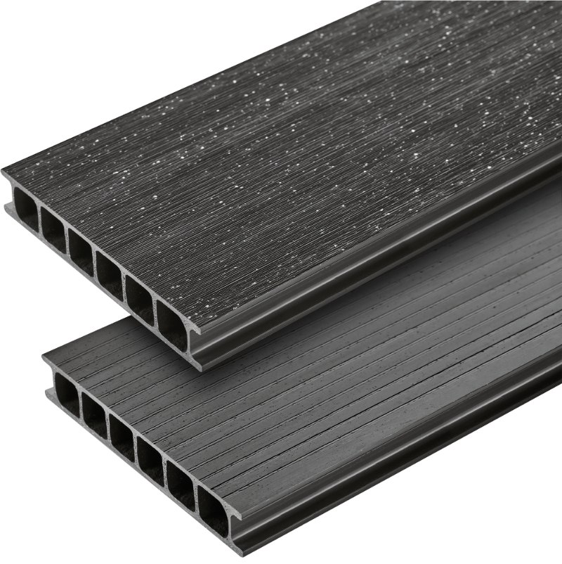 Deska ogrodowa PVC 180x30mm Cezar Szary Ciemny RAL7021 2,20m