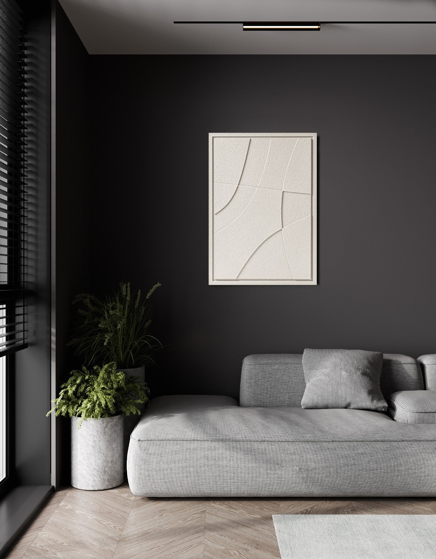 Wall Decor 500x700x18mm ABSTRACT 2 MURSO Natural Cream