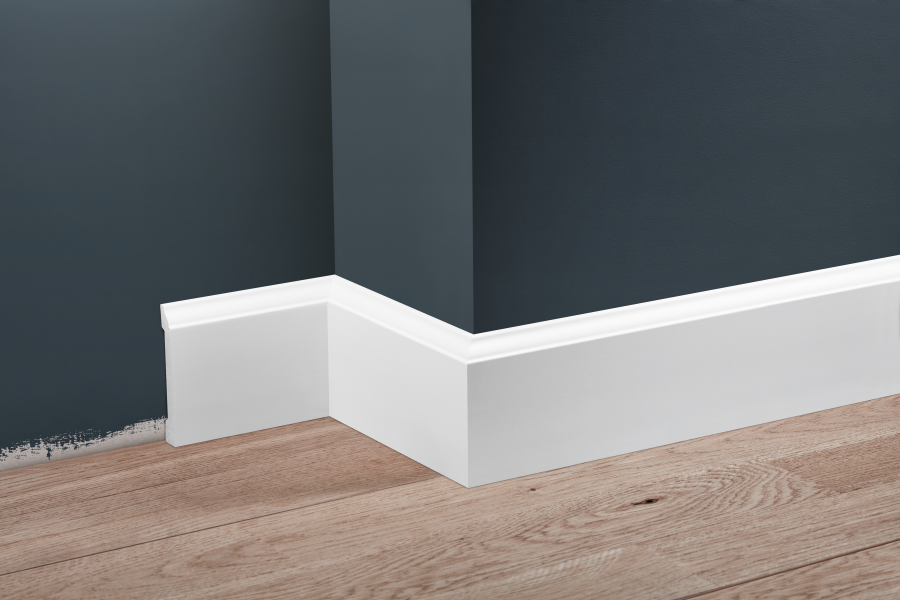 LPC-15 skirting board 81x12mm Cezar White RAL9003 Gloss 2.44m